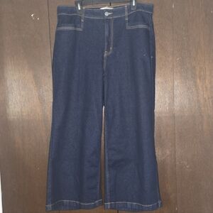 Torrid Belle Isle Crop Wide Leg High Rise Jeans